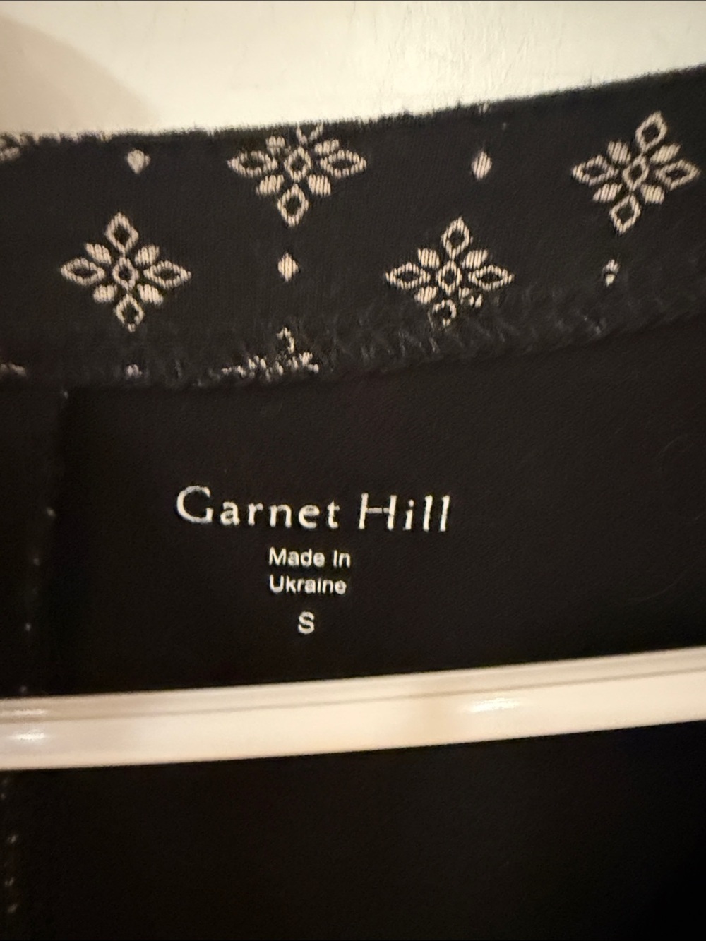Garnet Hill black and white print modern Tencel button shirt dress S - Picture 4 of 8